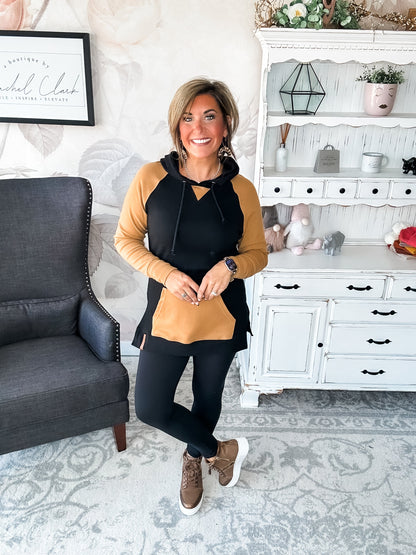 Ampersand Avenue SideSlit Hoodie - Coffee & Confidence