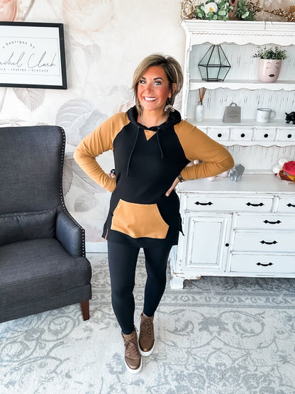 Ampersand Avenue SideSlit Hoodie - Coffee & Confidence