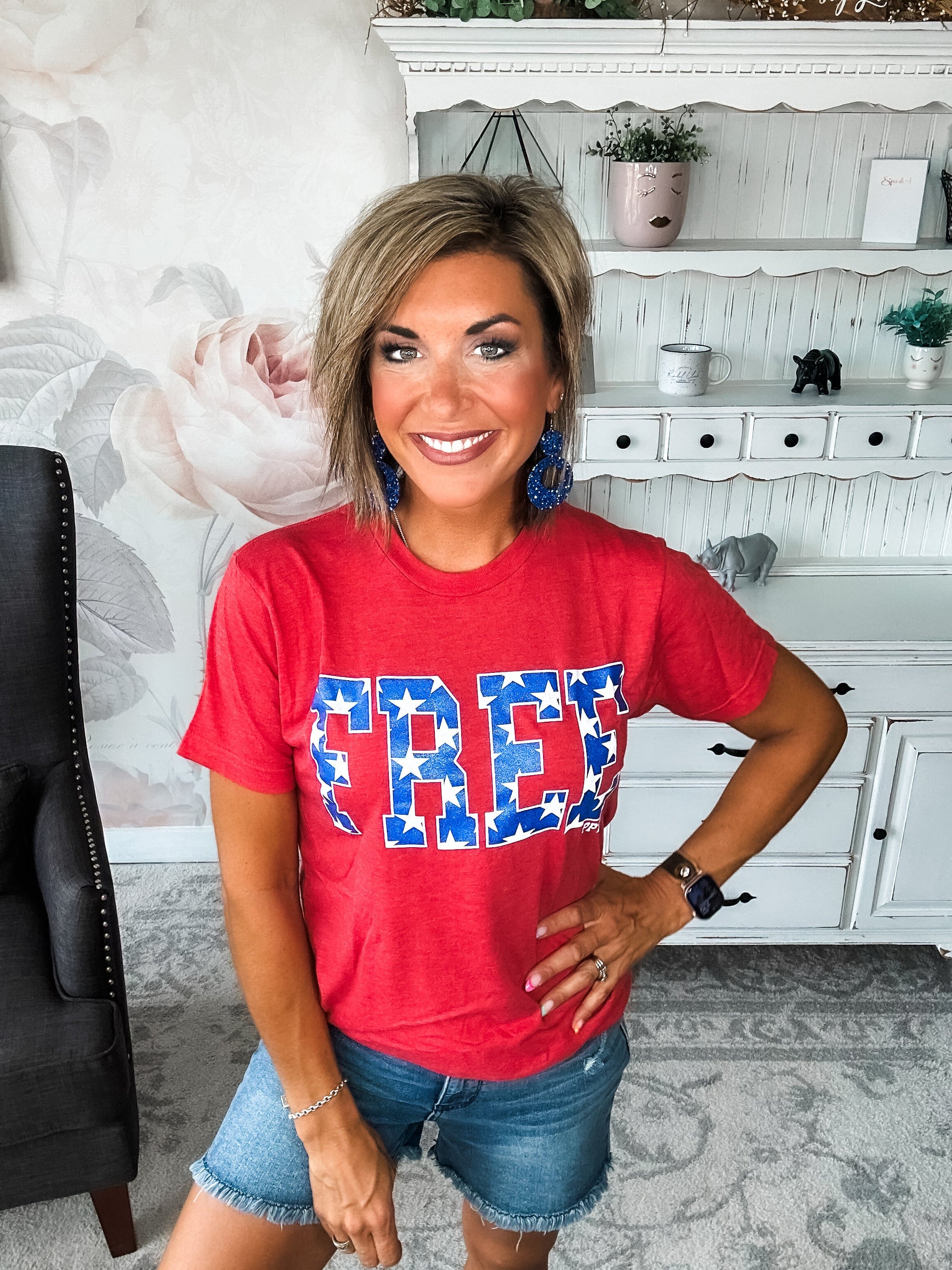 Free Glitter Graphic Tee