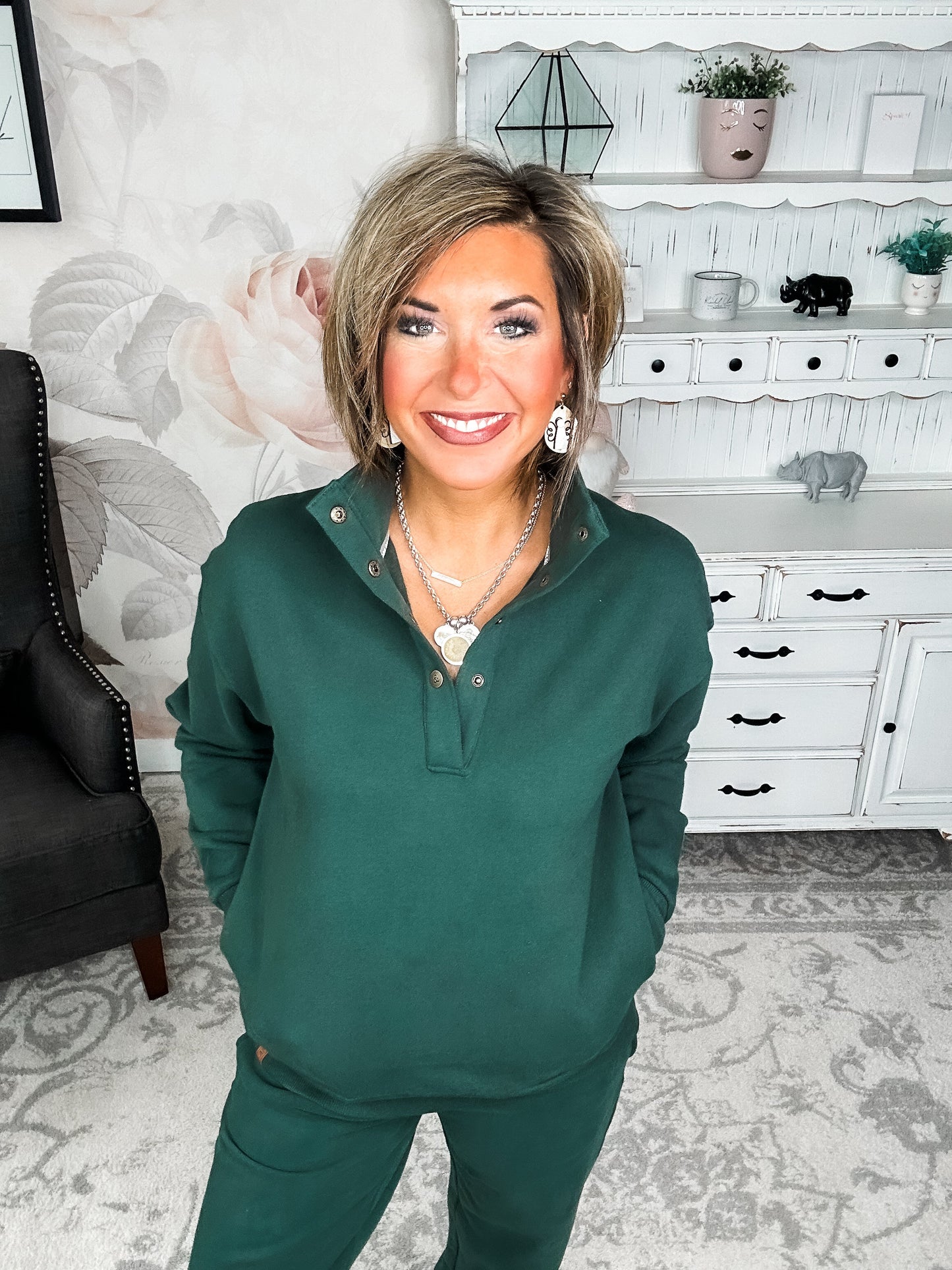 Ampersand Avenue Never Better Joggers - Forest Green
