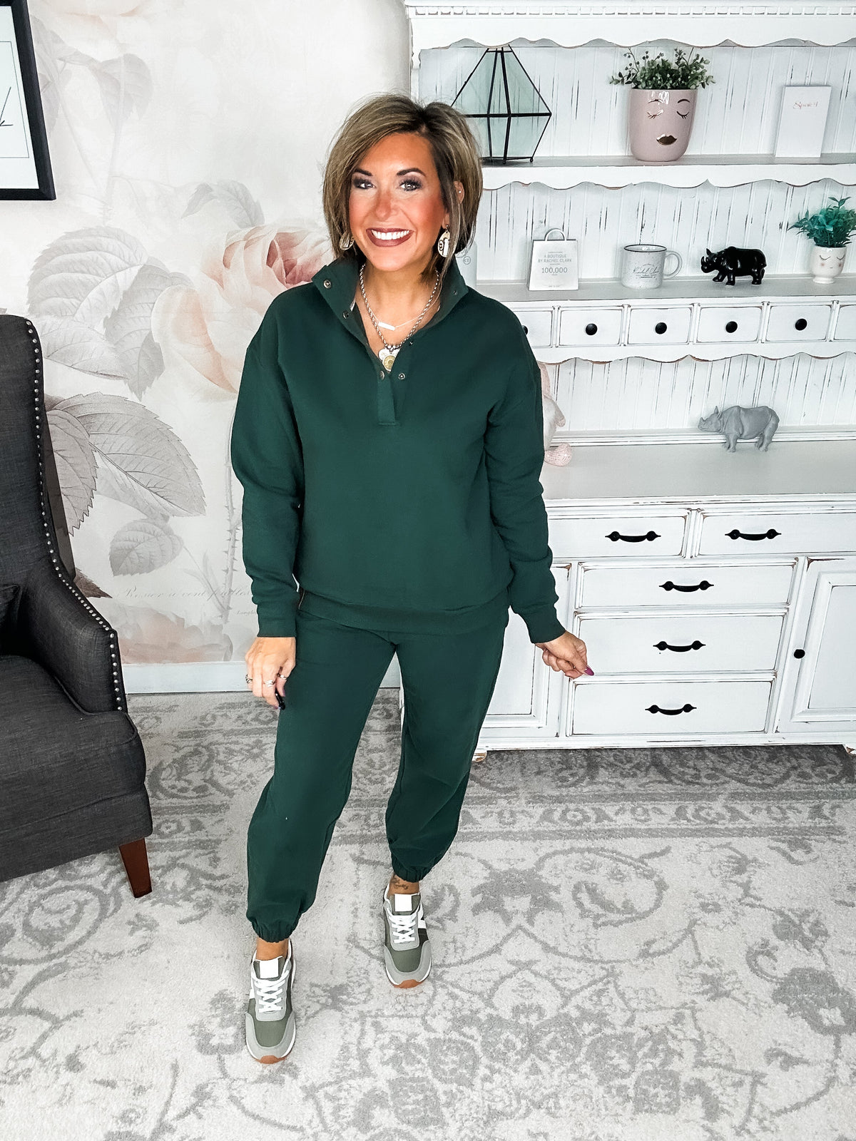 Ampersand Avenue Never Better Joggers - Forest Green
