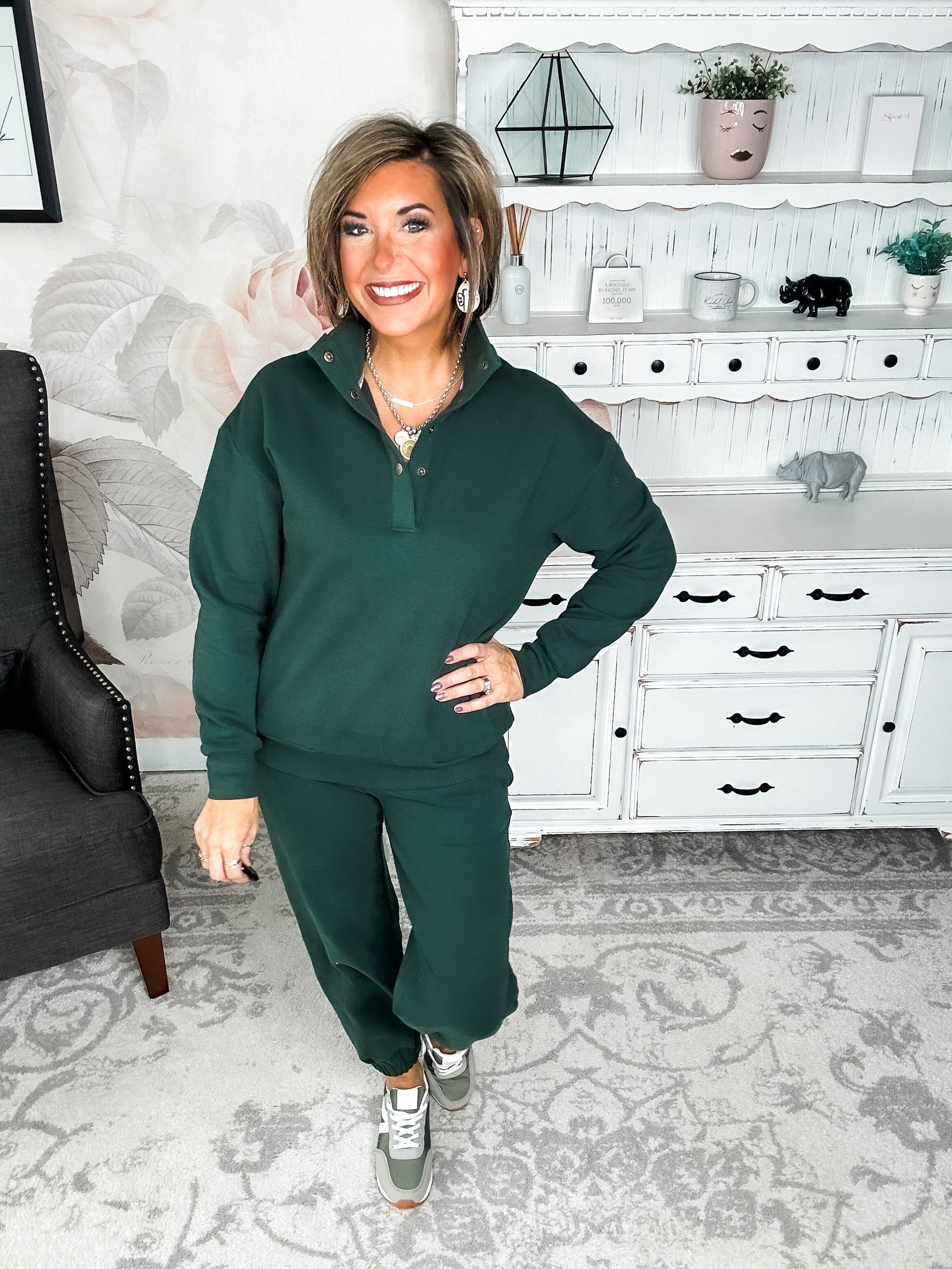 Ampersand Avenue Never Better Joggers - Forest Green