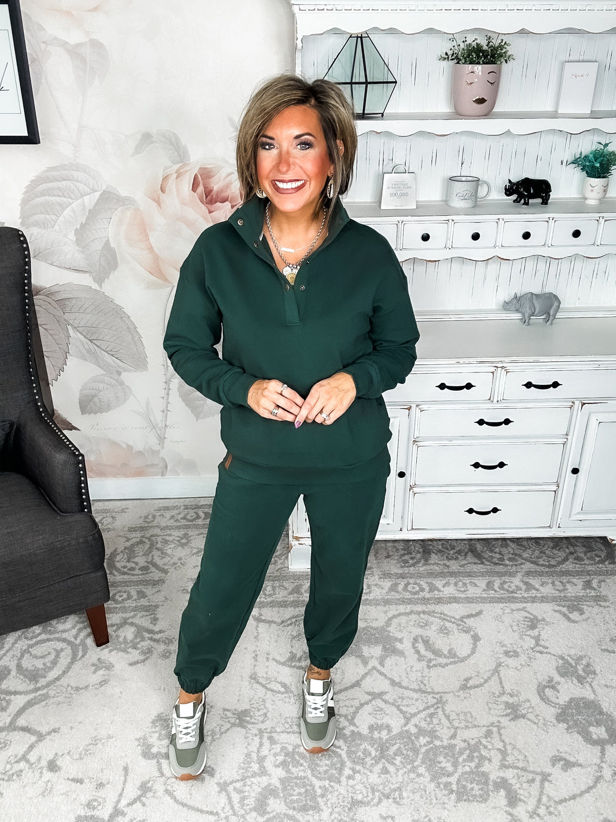 Ampersand Avenue Never Better Joggers - Forest Green