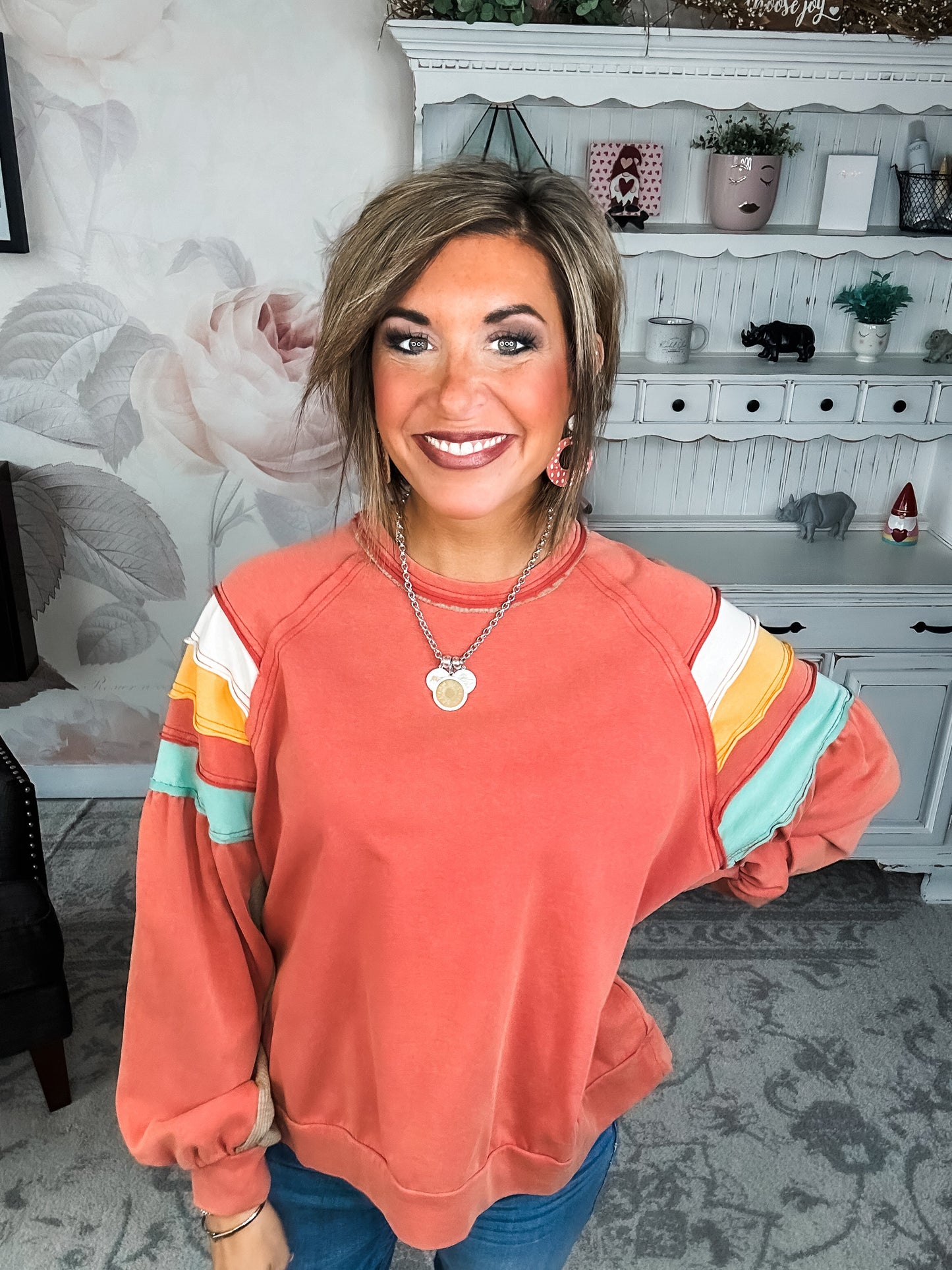 Don't Go Back Pullover Top