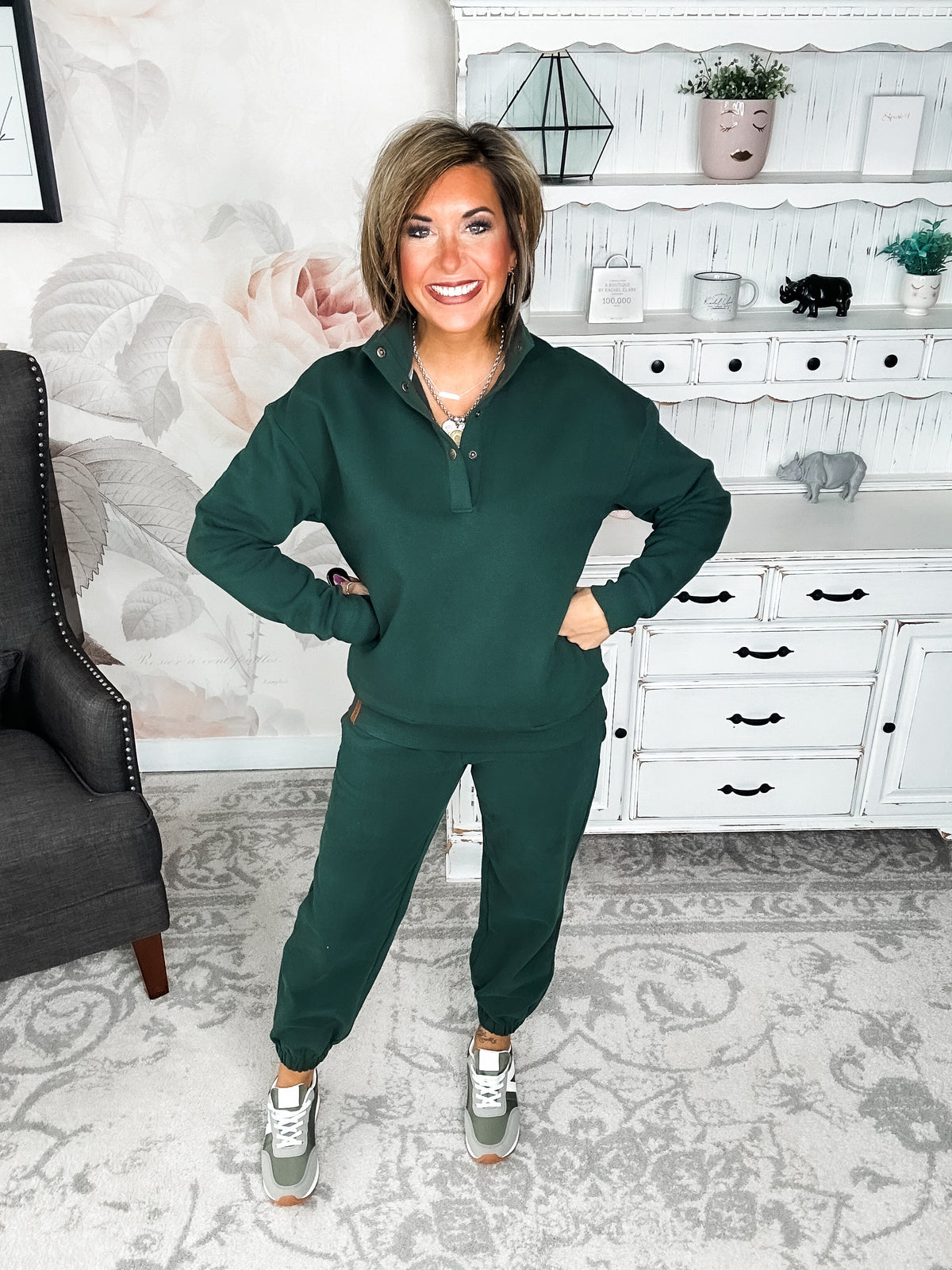 Ampersand Avenue Never Better Joggers - Forest Green