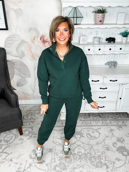 Ampersand Avenue Never Better Joggers - Forest Green