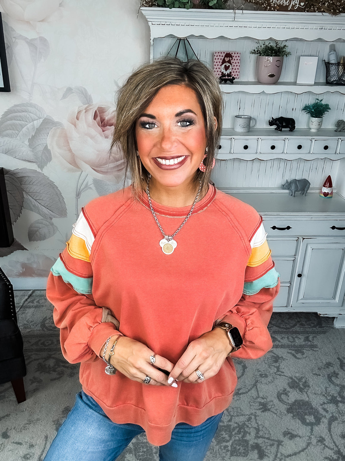 Don't Go Back Pullover Top