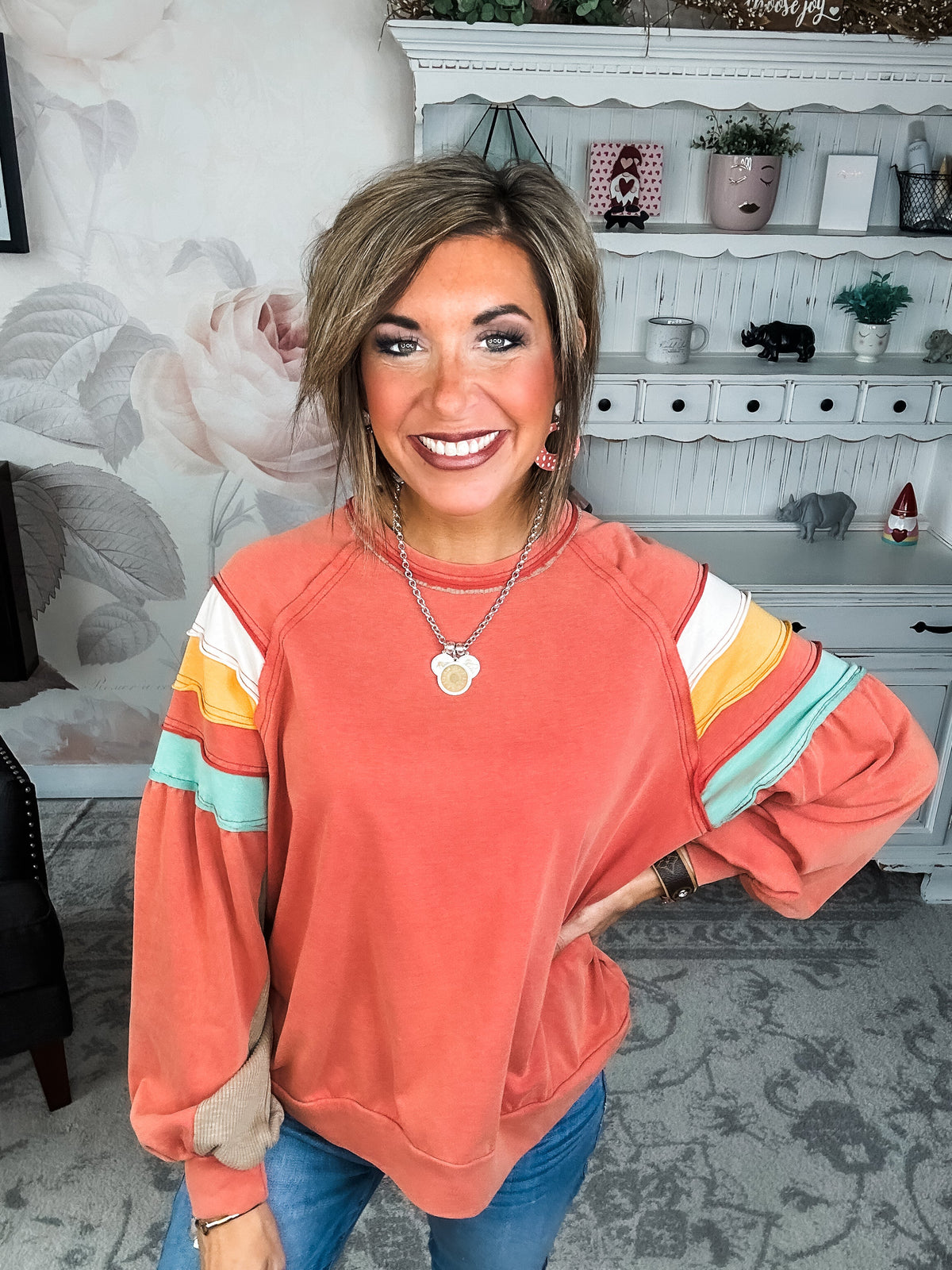 Don't Go Back Pullover Top