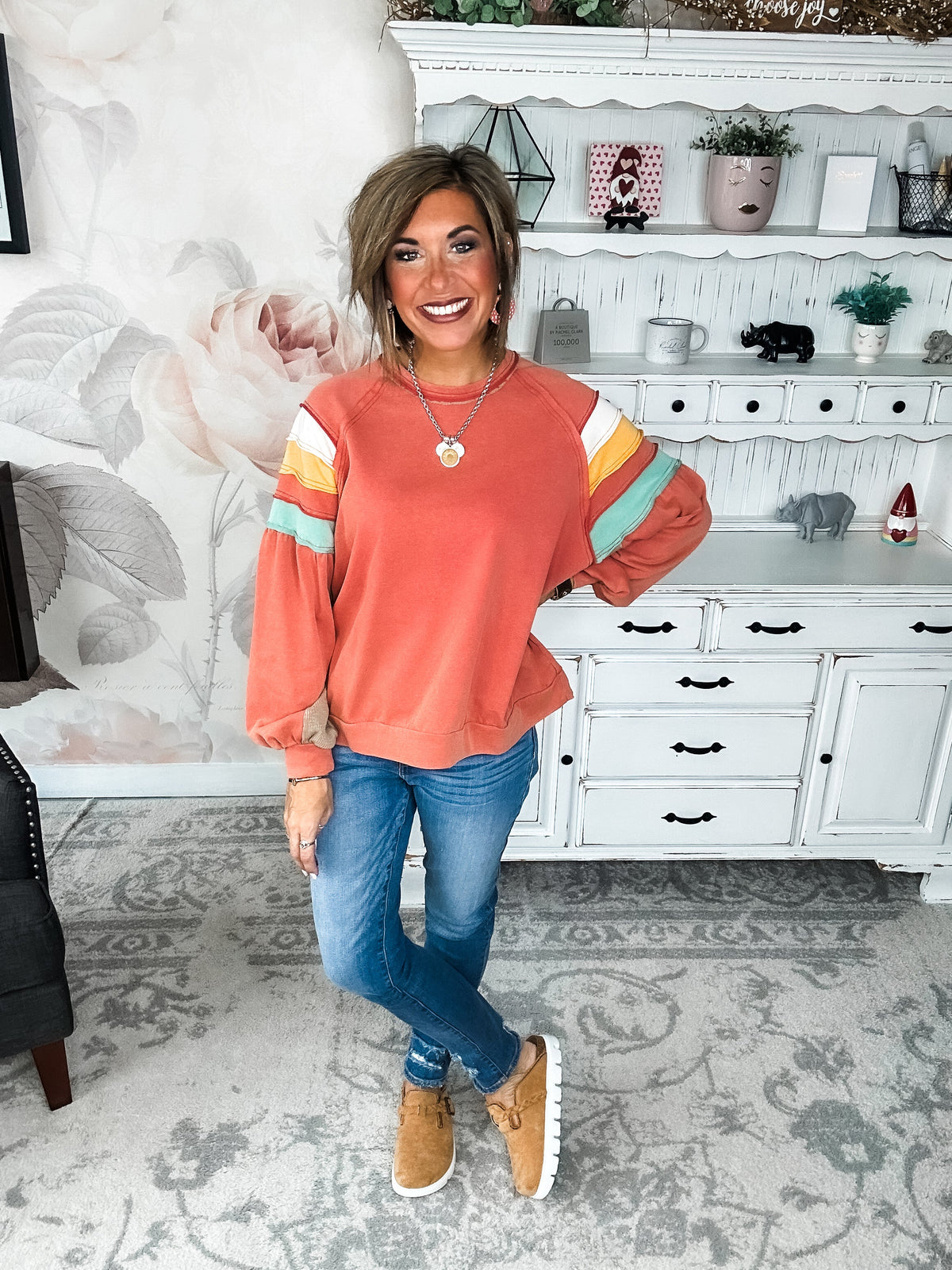 Don't Go Back Pullover Top