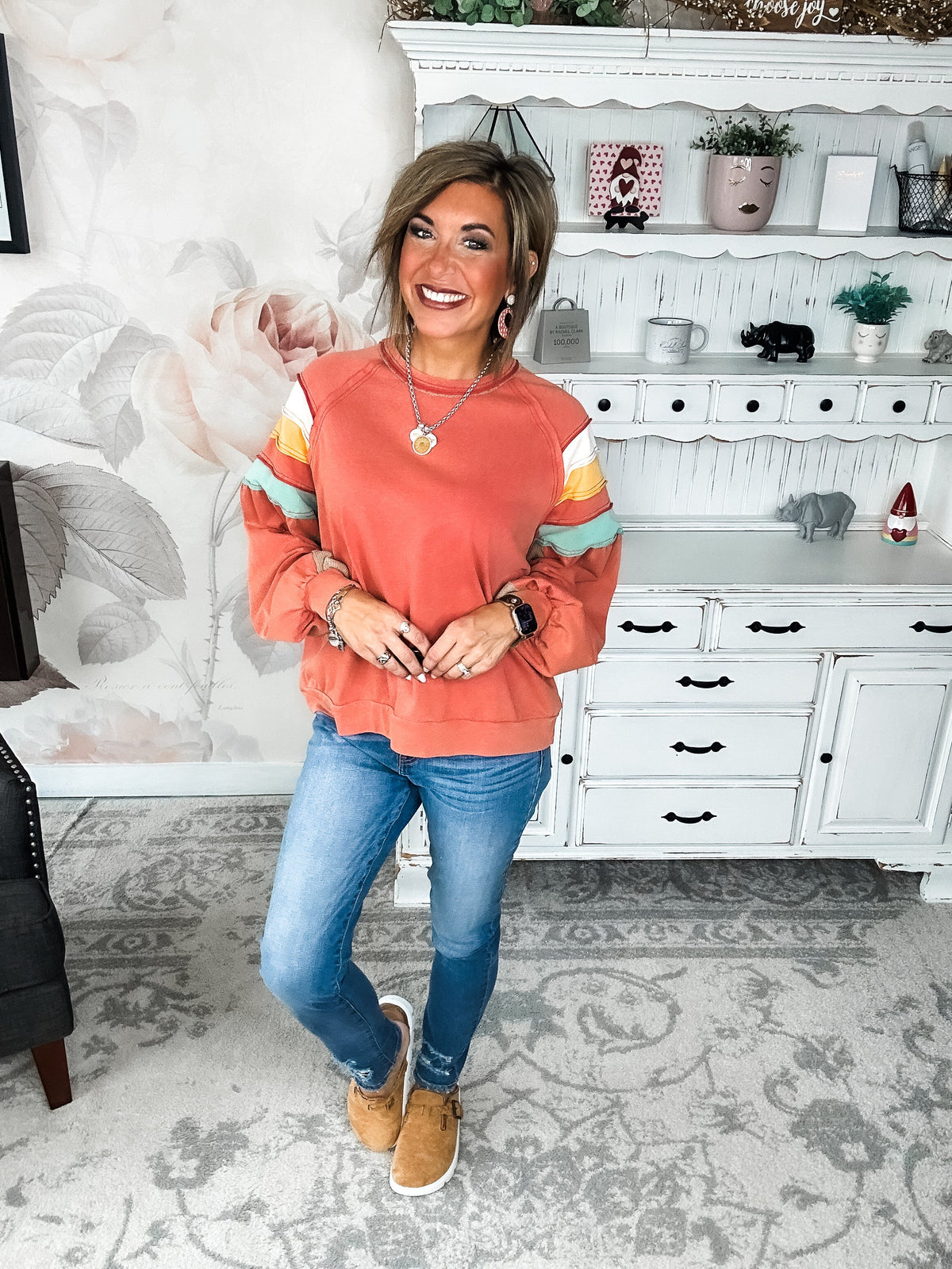 Don't Go Back Pullover Top
