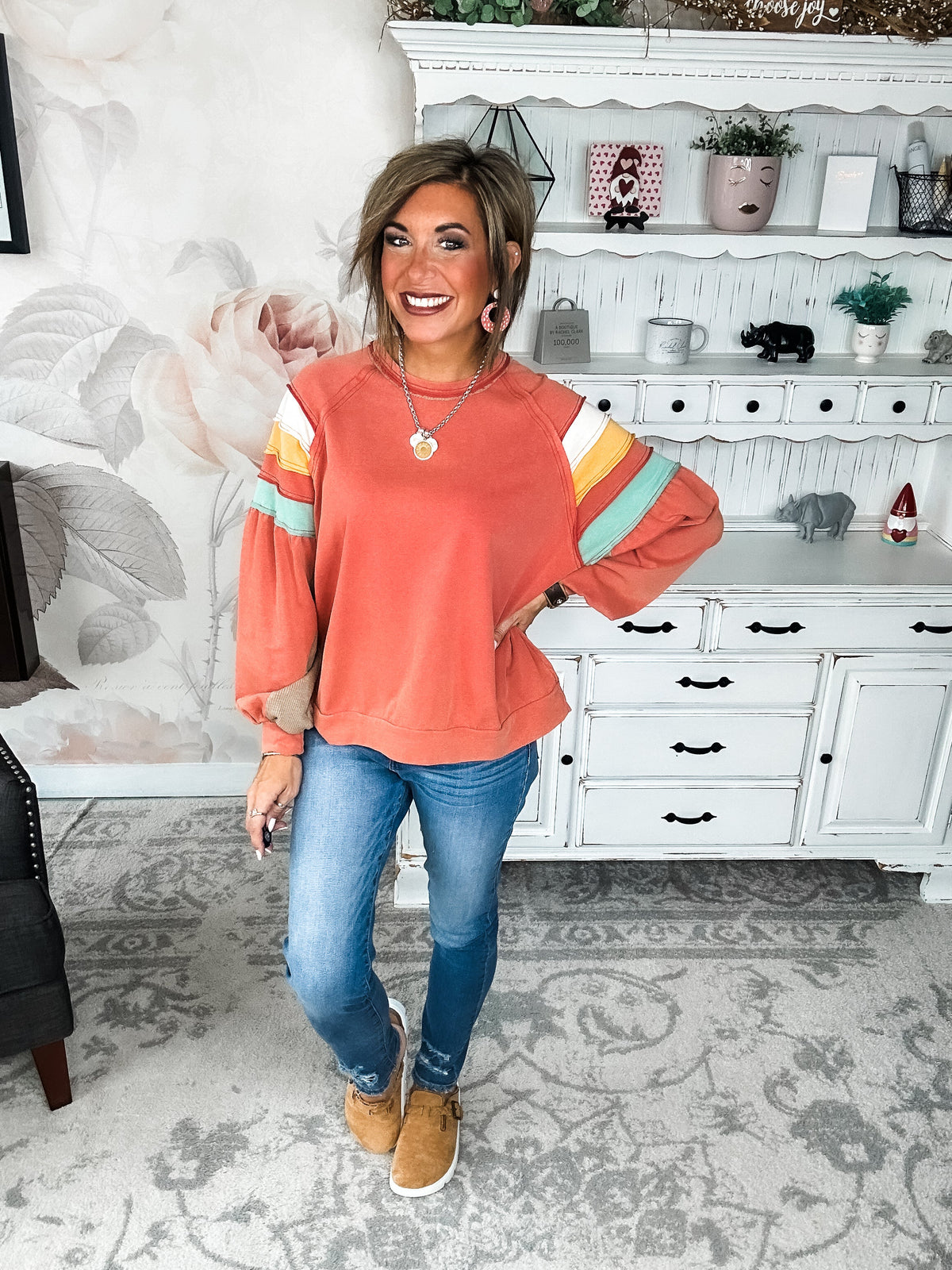Don't Go Back Pullover Top