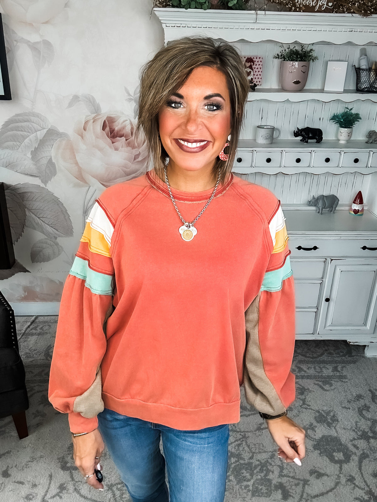 Don't Go Back Pullover Top