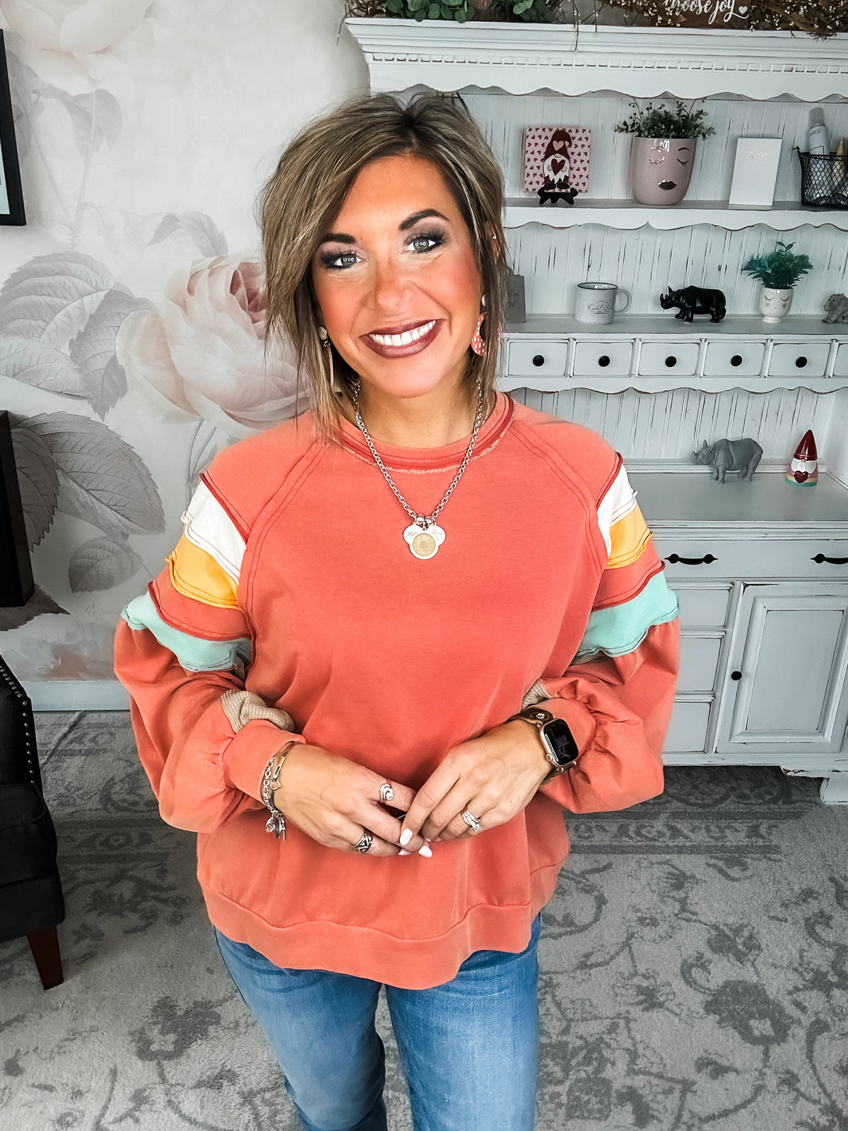 Don't Go Back Pullover Top