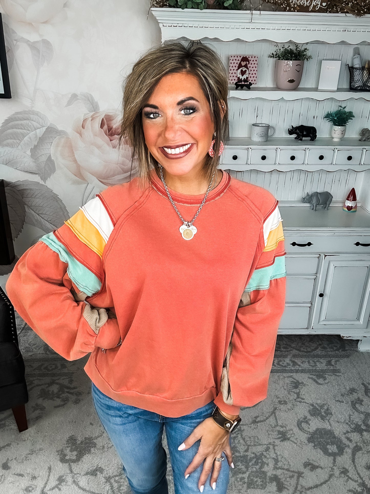 Don't Go Back Pullover Top