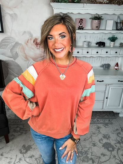 Don't Go Back Pullover Top
