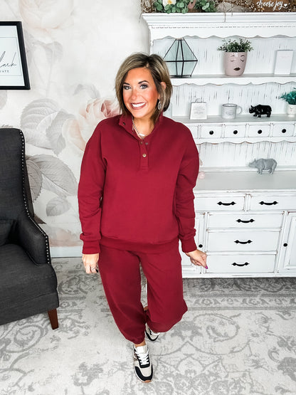 Ampersand Avenue Never Better Joggers - Wine