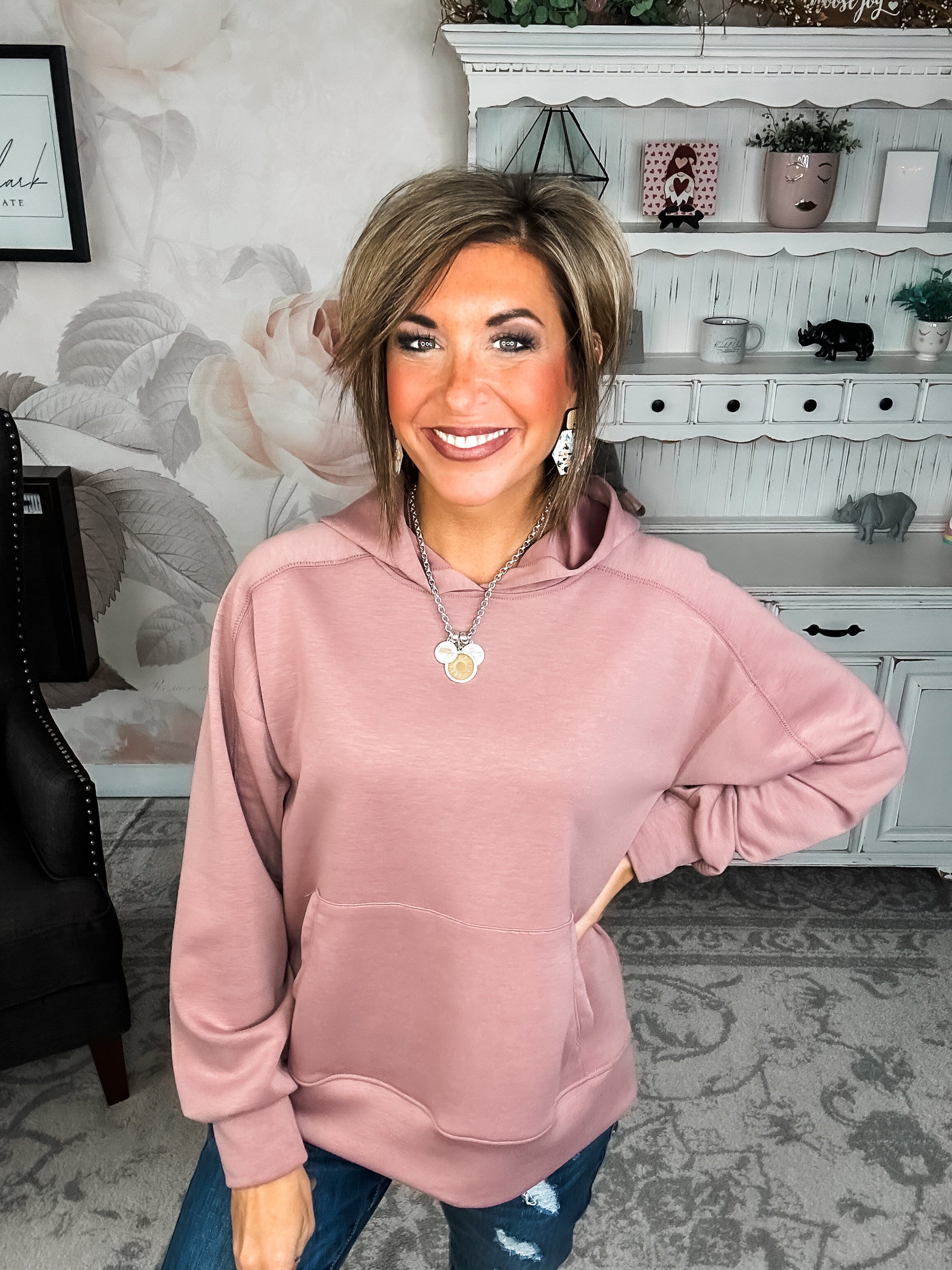 Charmed On The Weekend Hoodie - Mauve