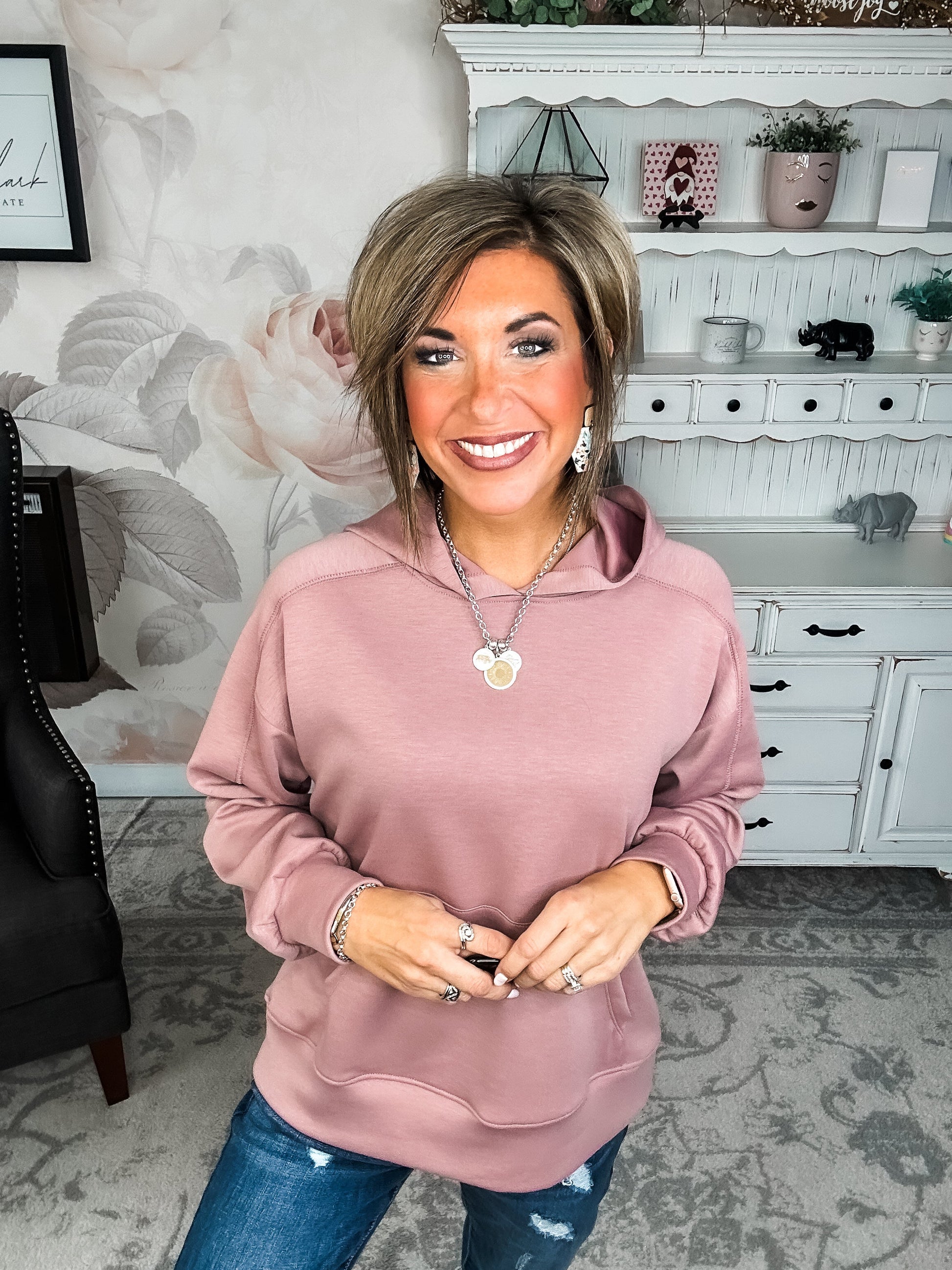 Charmed On The Weekend Hoodie - Mauve