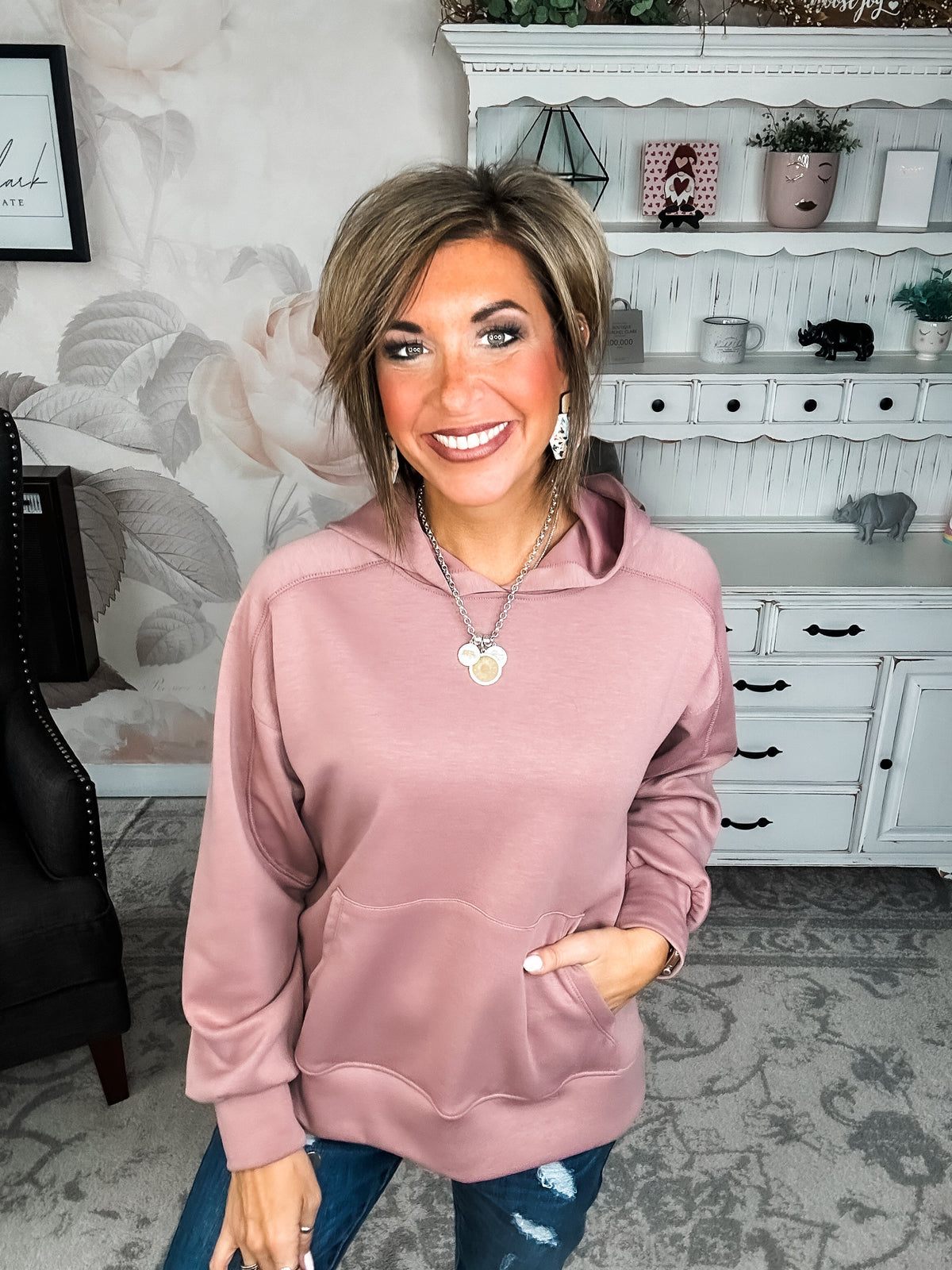 Charmed On The Weekend Hoodie - Mauve