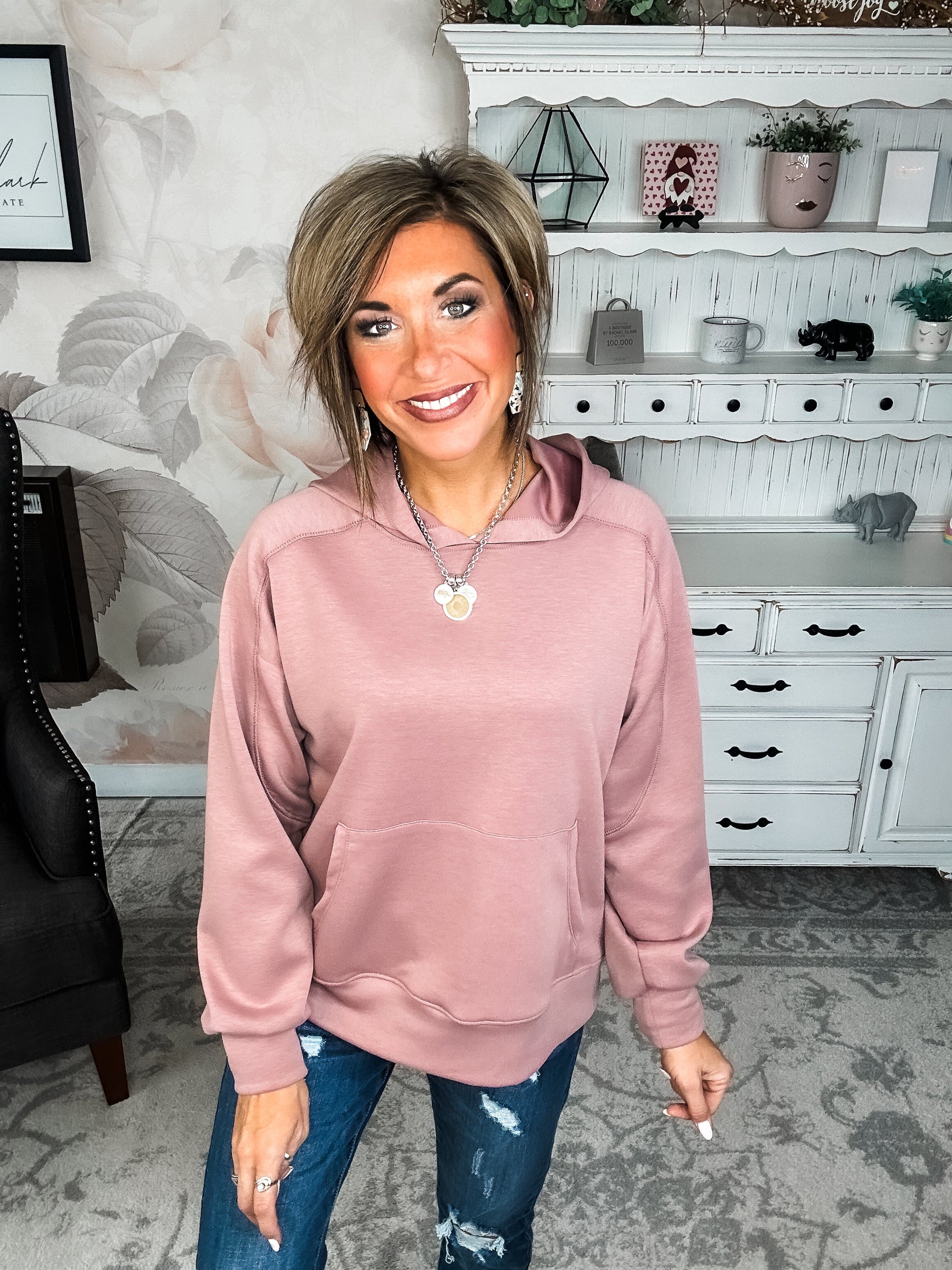 Charmed On The Weekend Hoodie - Mauve