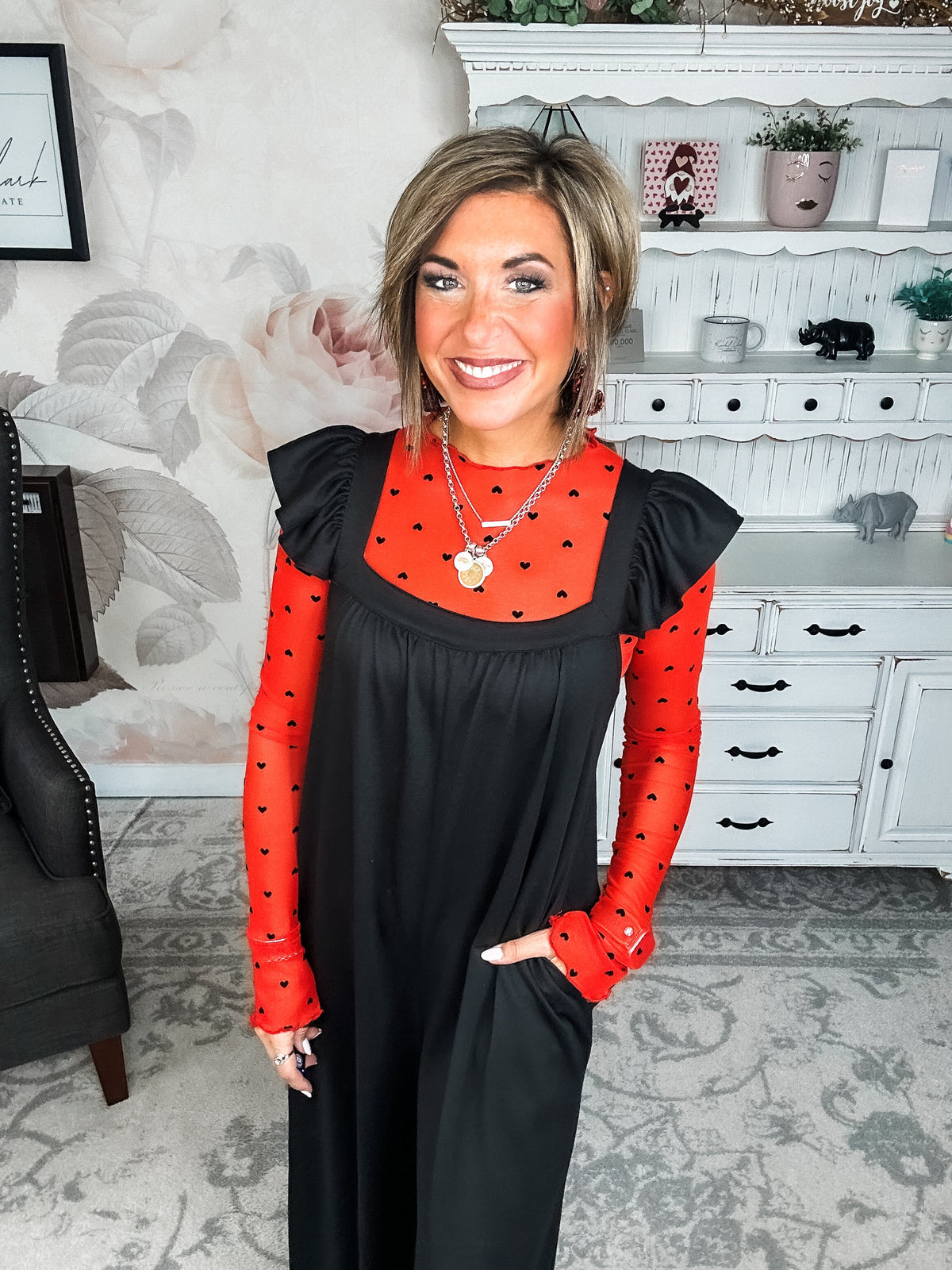 Feeling Reckless Jumpsuit - Black