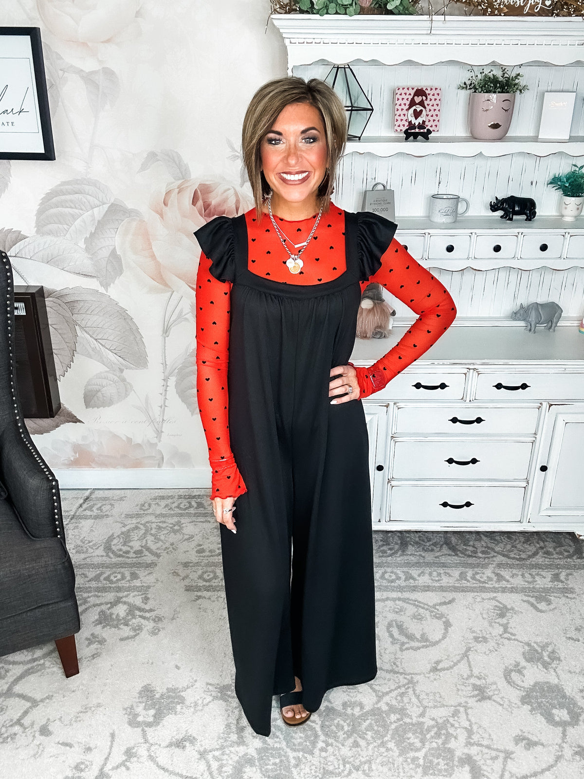 Feeling Reckless Jumpsuit - Black
