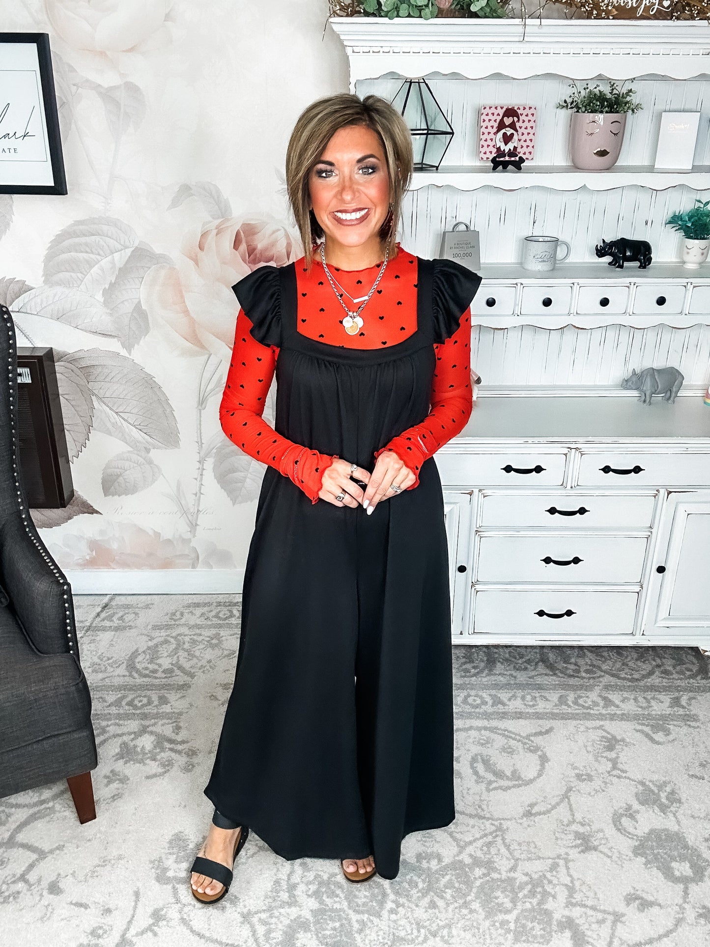 Feeling Reckless Jumpsuit - Black