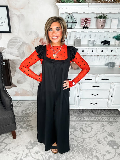 Feeling Reckless Jumpsuit - Black