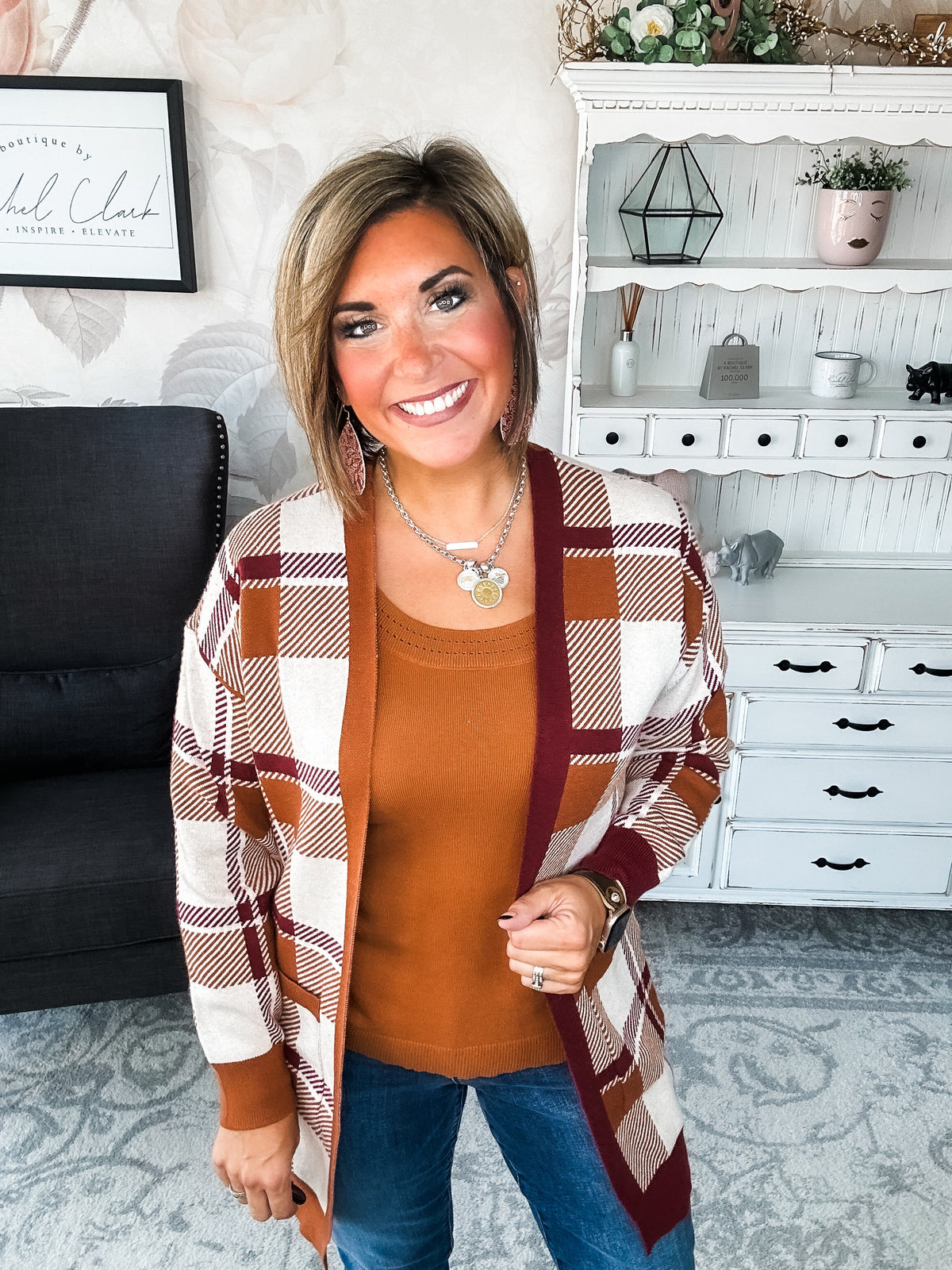 Forever Mine Sweater Tank - Chestnut