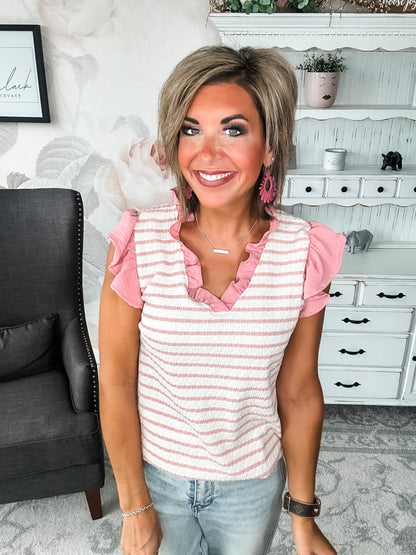 Mend A Broken Heart Top - Rose