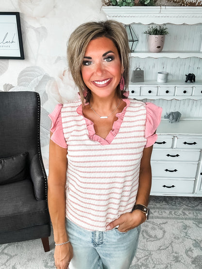 Mend A Broken Heart Top - Rose