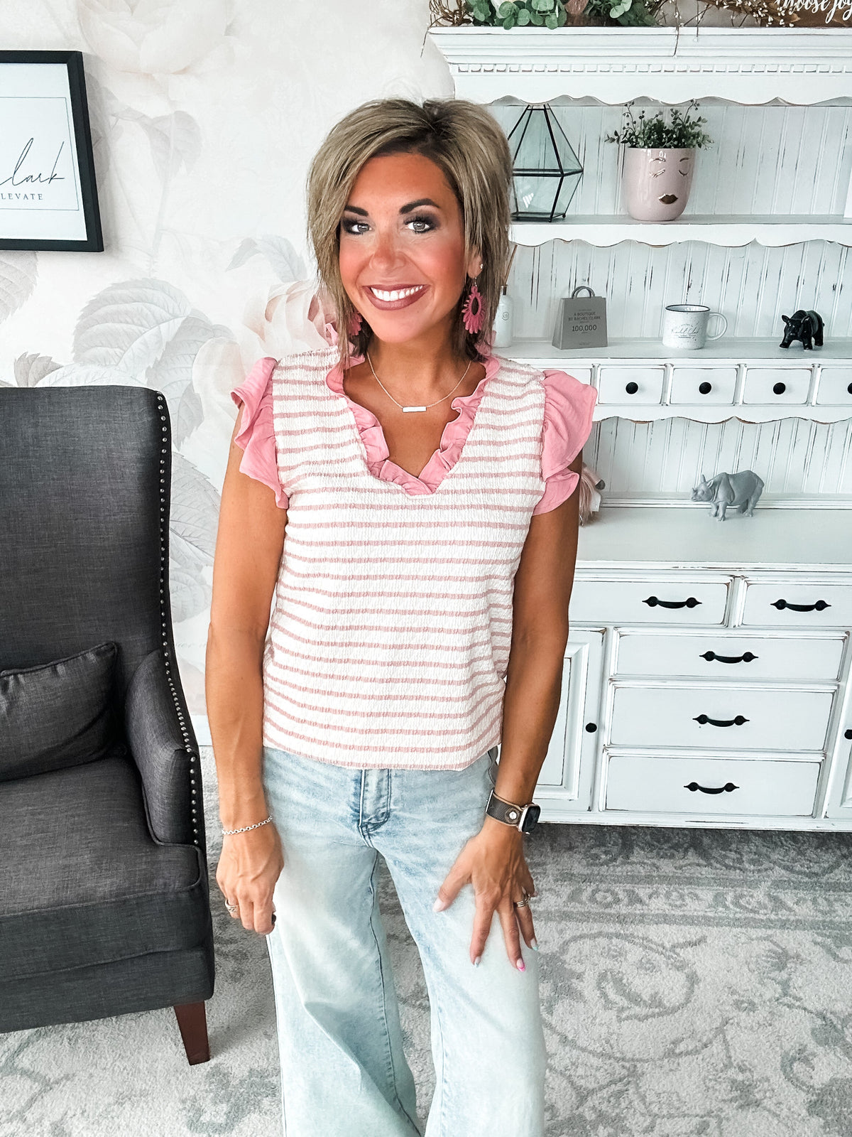 Mend A Broken Heart Top - Rose