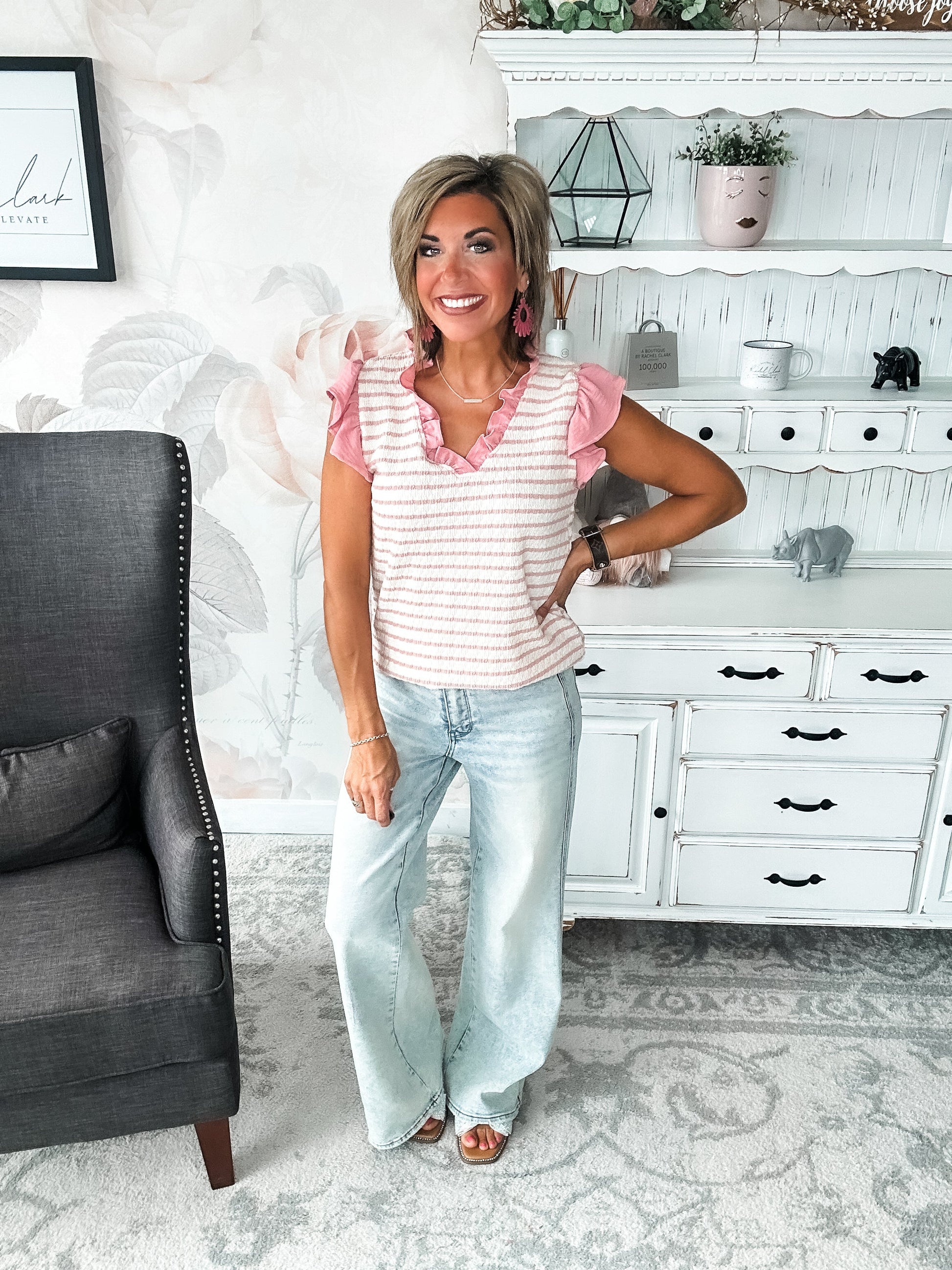 Mend A Broken Heart Top - Rose