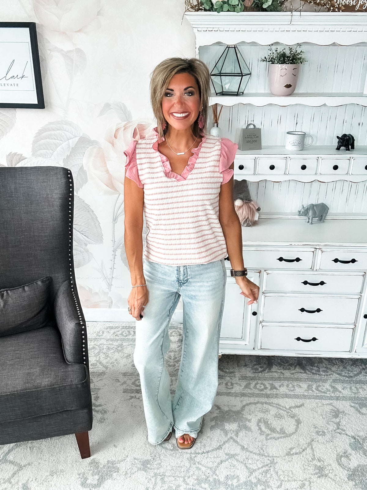 Mend A Broken Heart Top - Rose