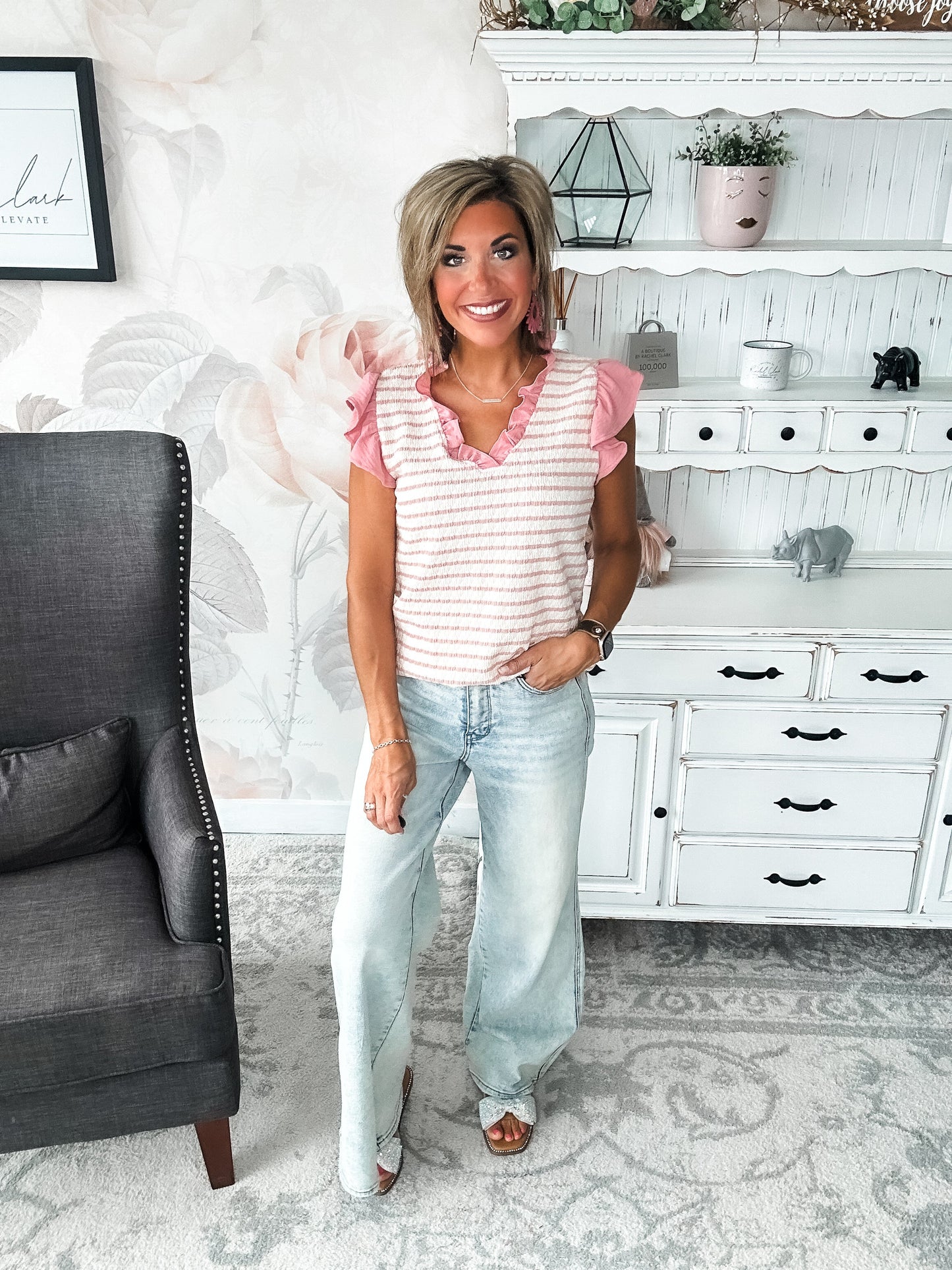 Mend A Broken Heart Top - Rose