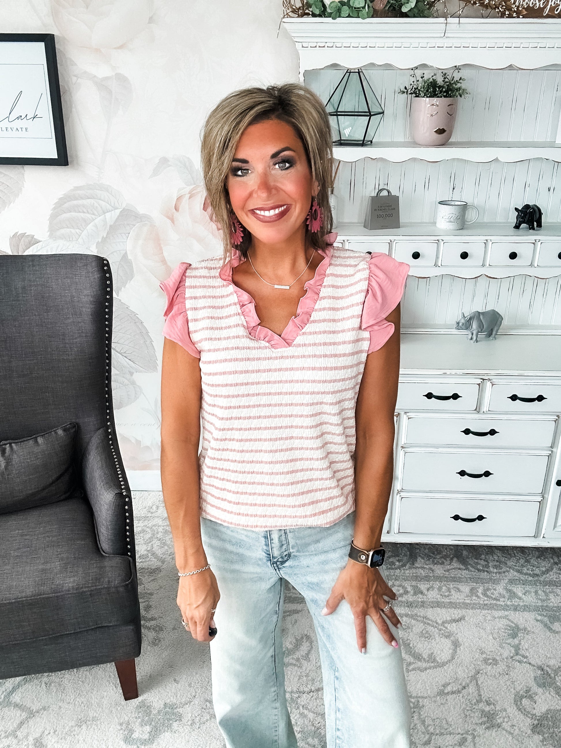Mend A Broken Heart Top - Rose
