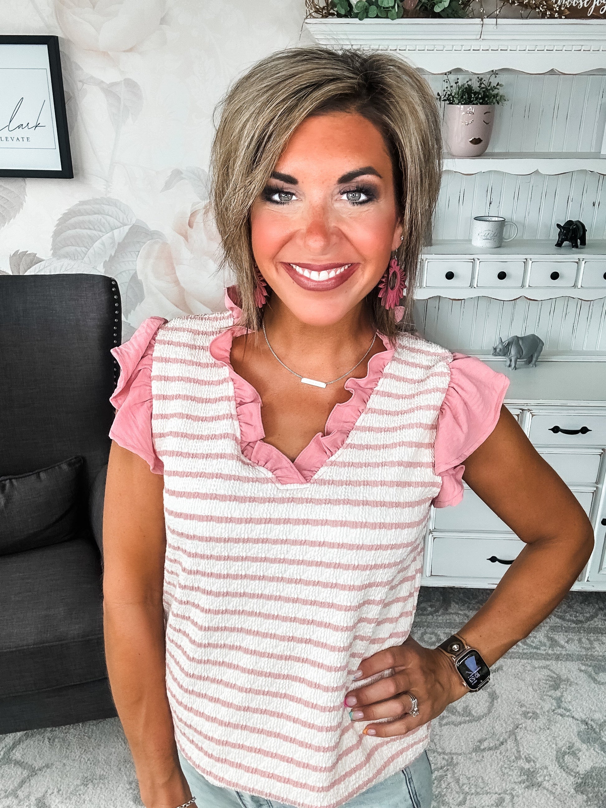 Mend A Broken Heart Top - Rose