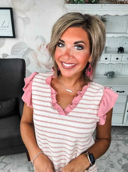 Mend A Broken Heart Top - Rose