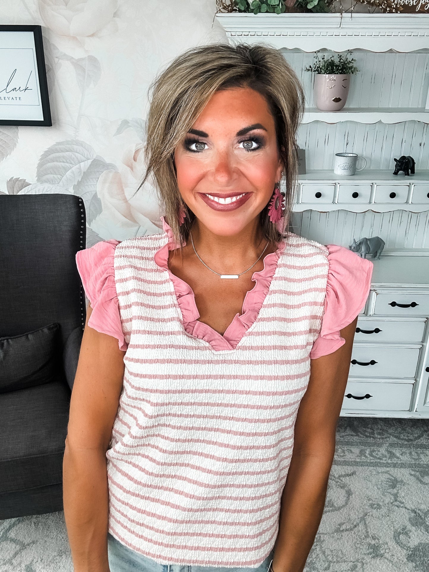 Mend A Broken Heart Top - Rose