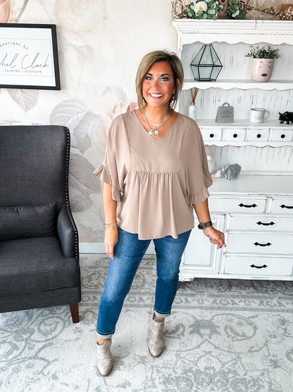 Close to Me Blouse - Mocha