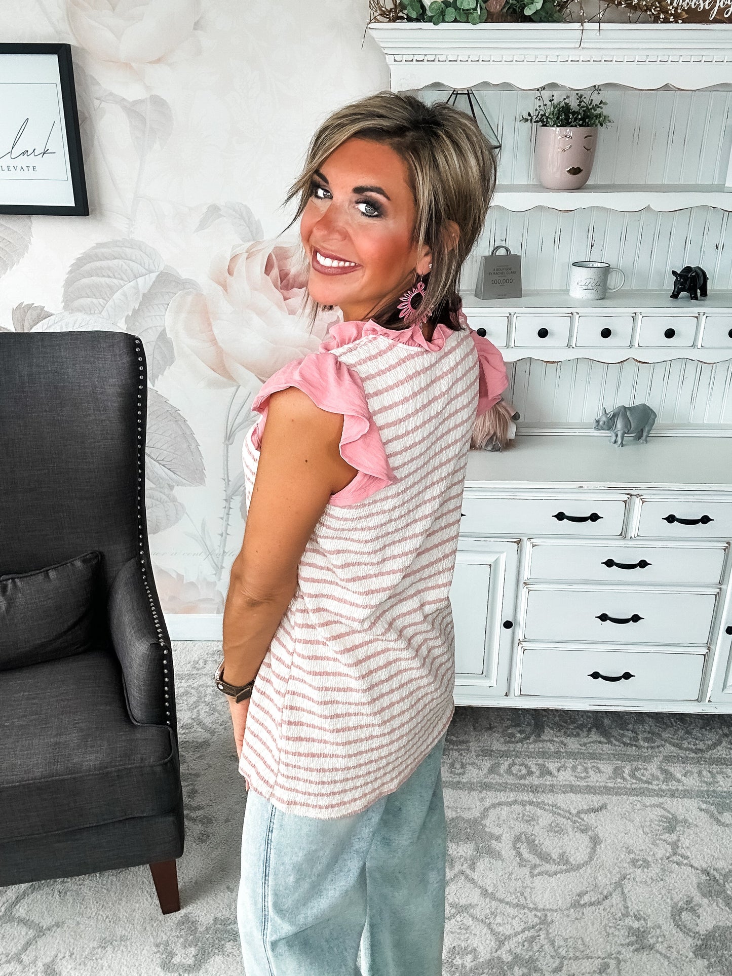 Mend A Broken Heart Top - Rose