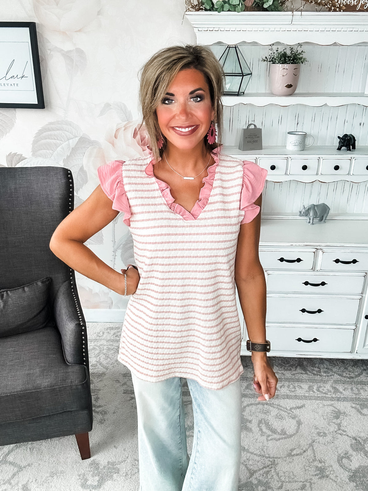 Mend A Broken Heart Top - Rose