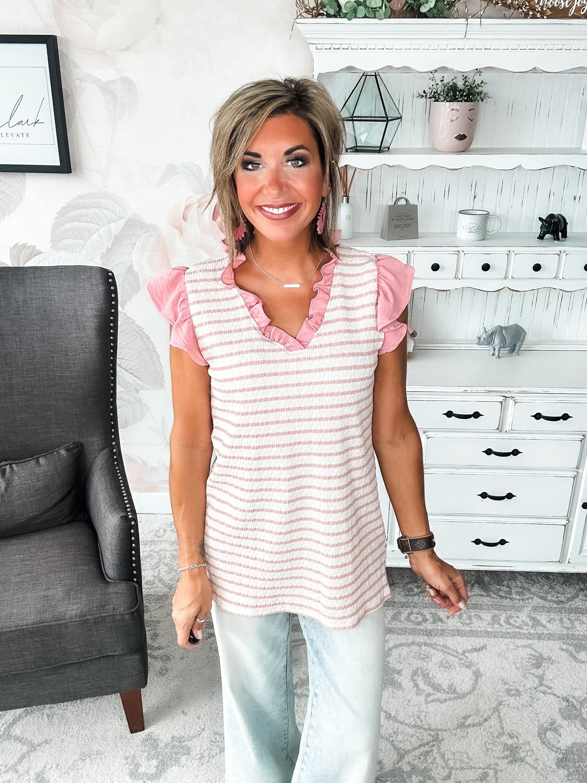 Mend A Broken Heart Top - Rose