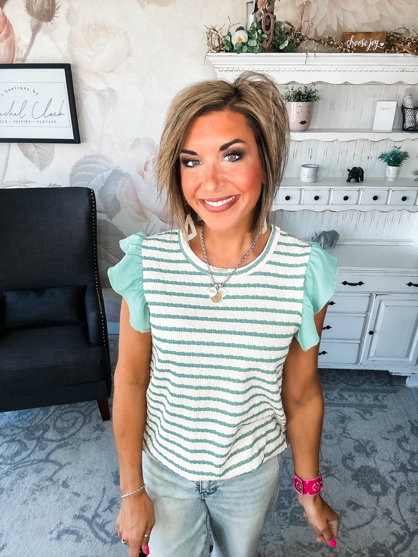 Mend A Broken Heart Top - Sage