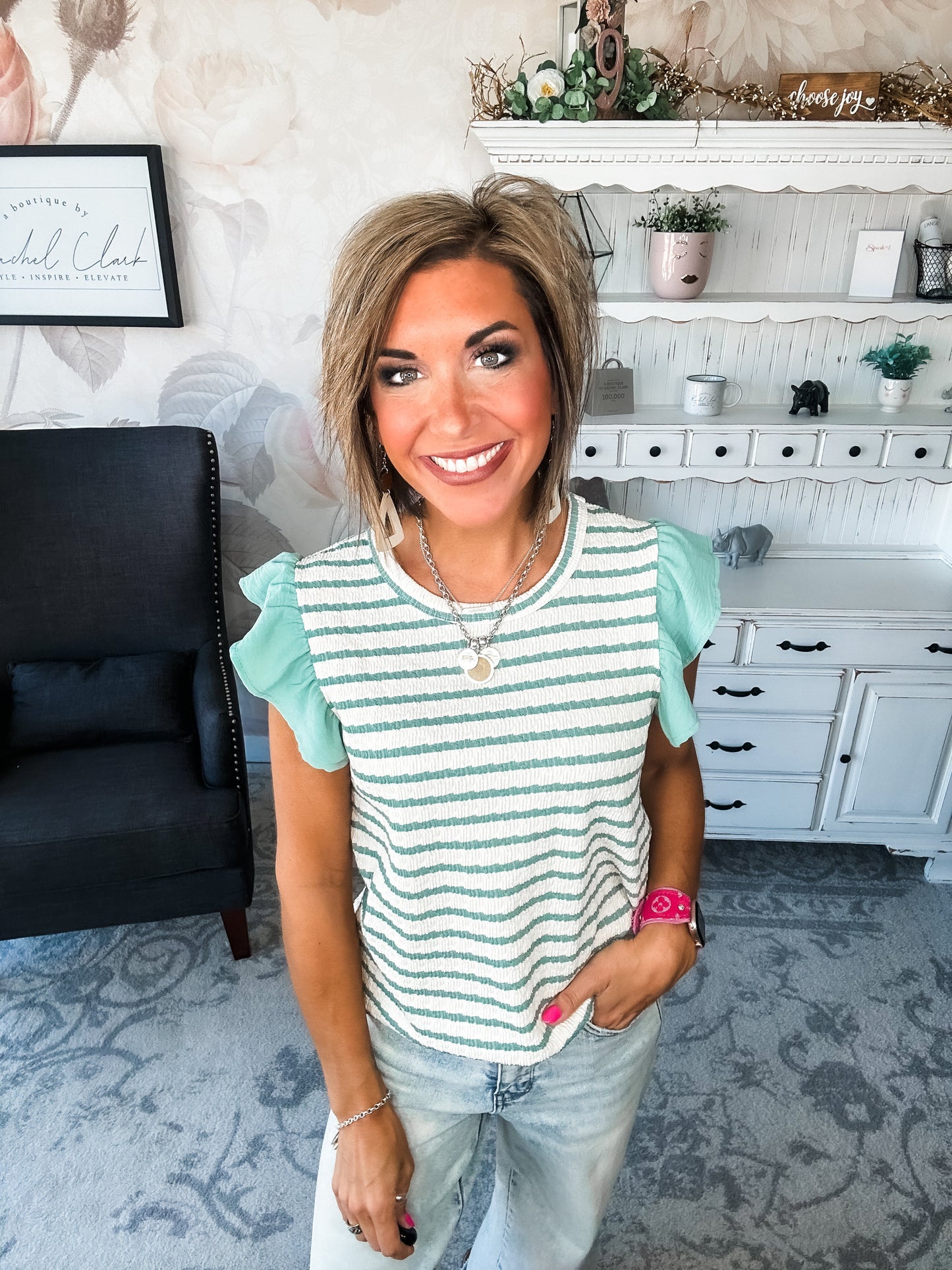 Mend A Broken Heart Top - Sage