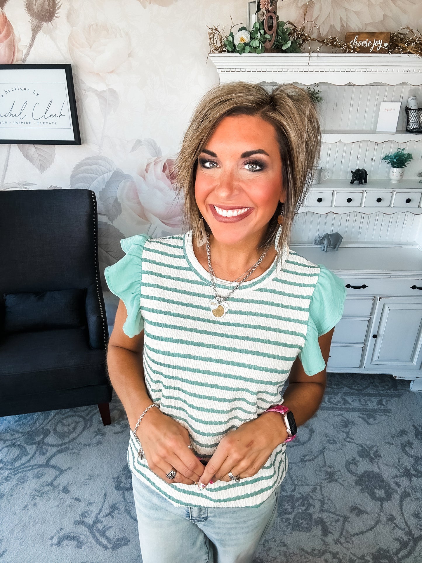 Mend A Broken Heart Top - Sage
