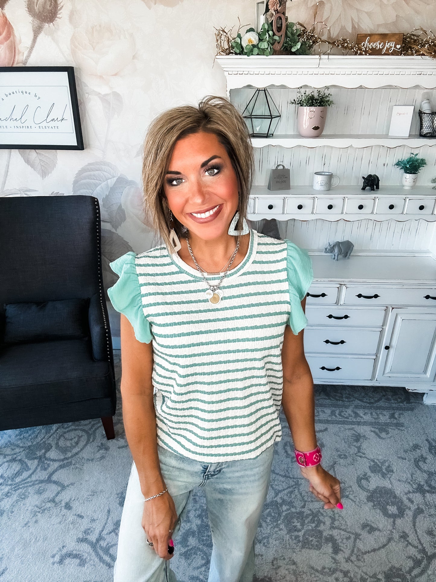 Mend A Broken Heart Top - Sage