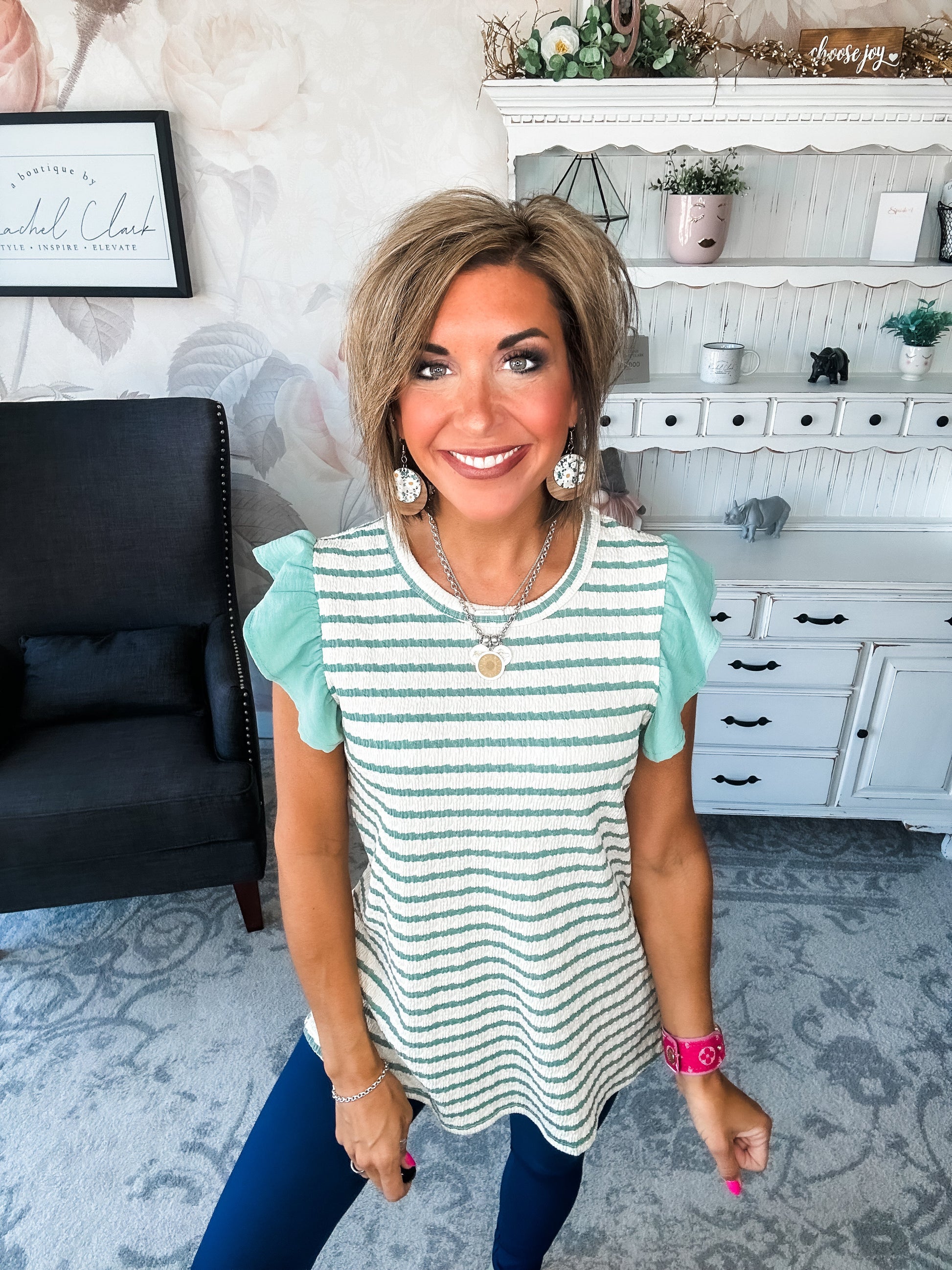 Mend A Broken Heart Top - Sage