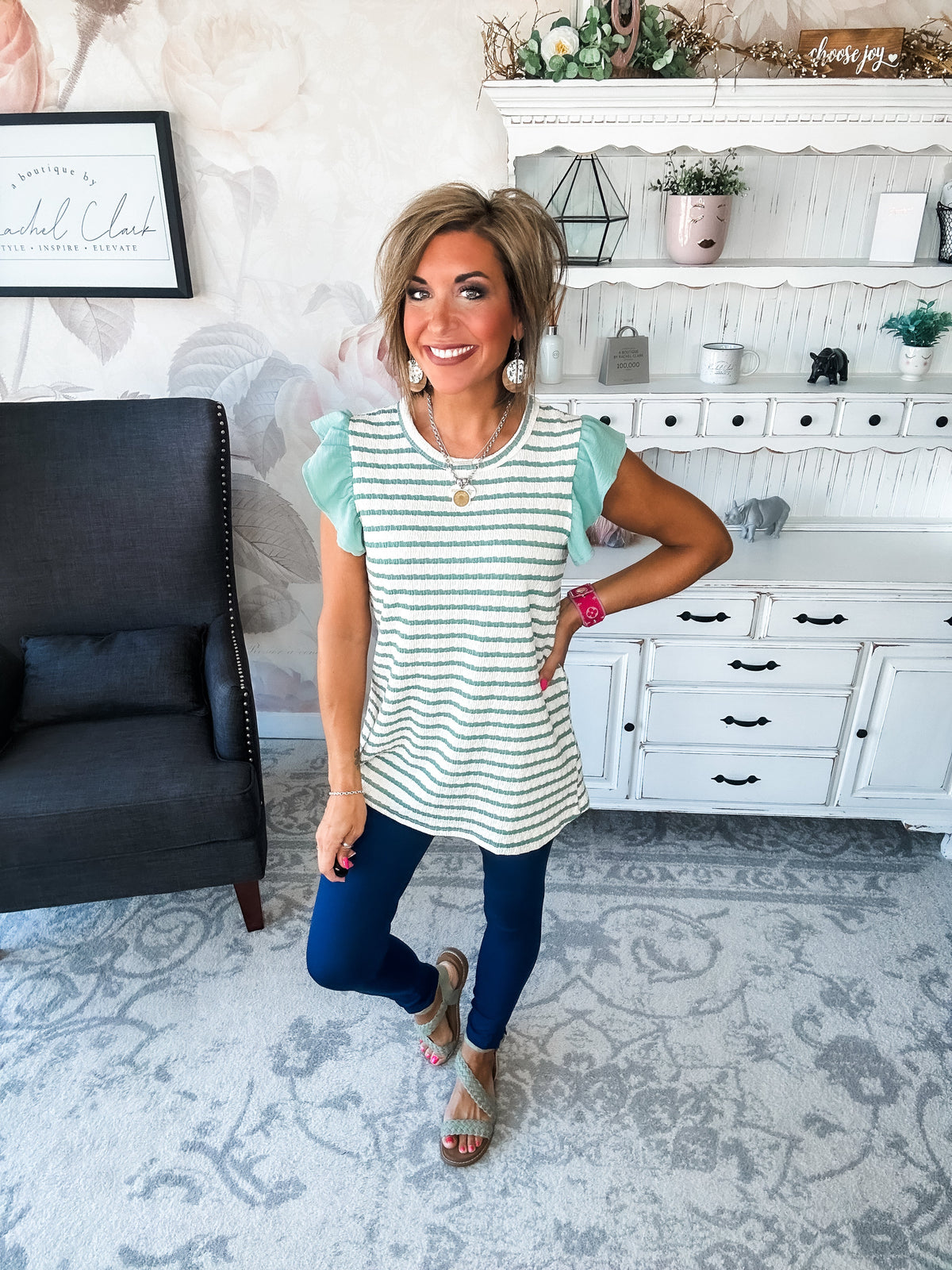 Mend A Broken Heart Top - Sage