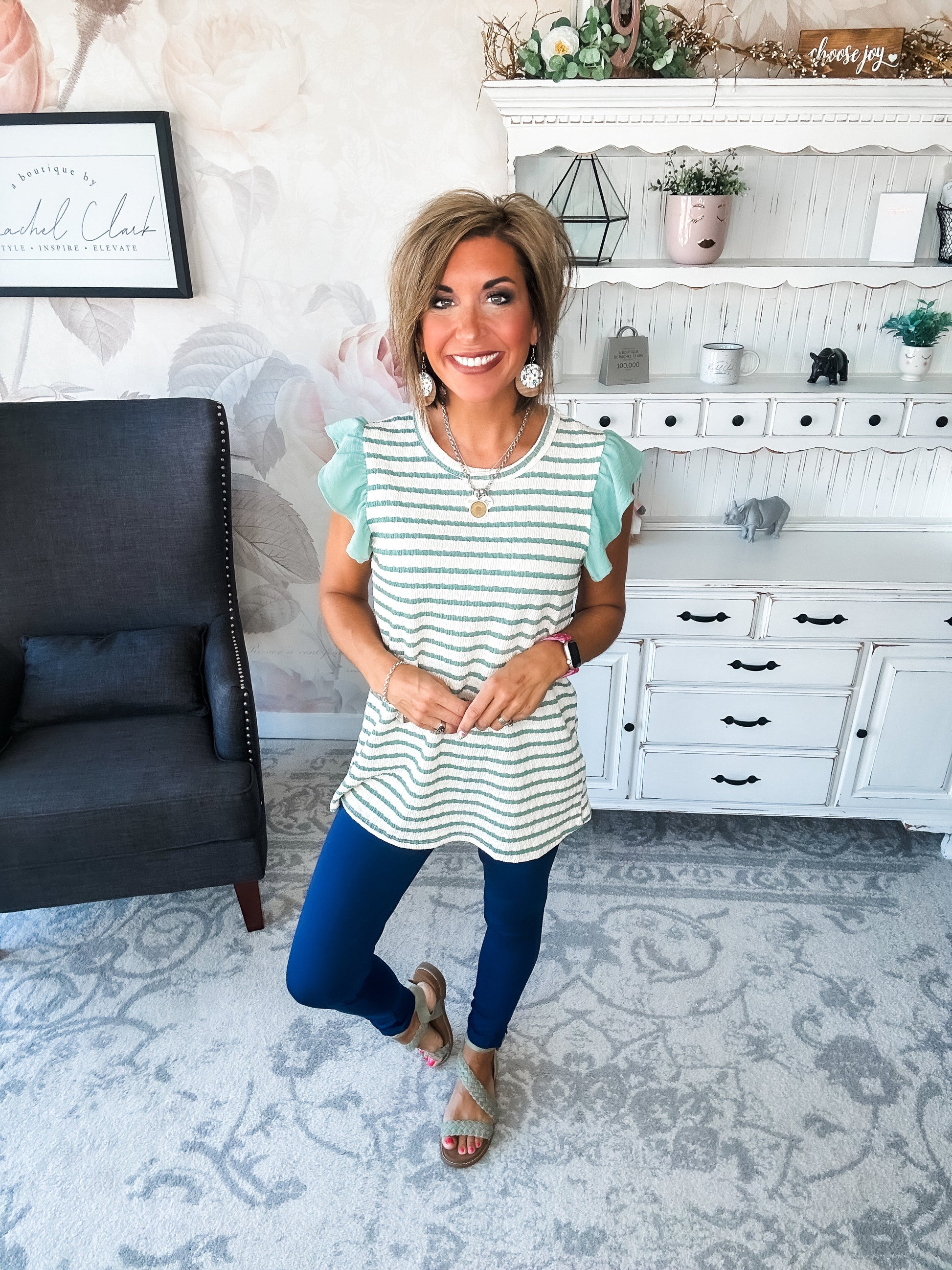 Mend A Broken Heart Top - Sage